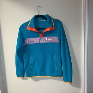 Cotopaxi Teca Fleece Pullover Blue orange Small